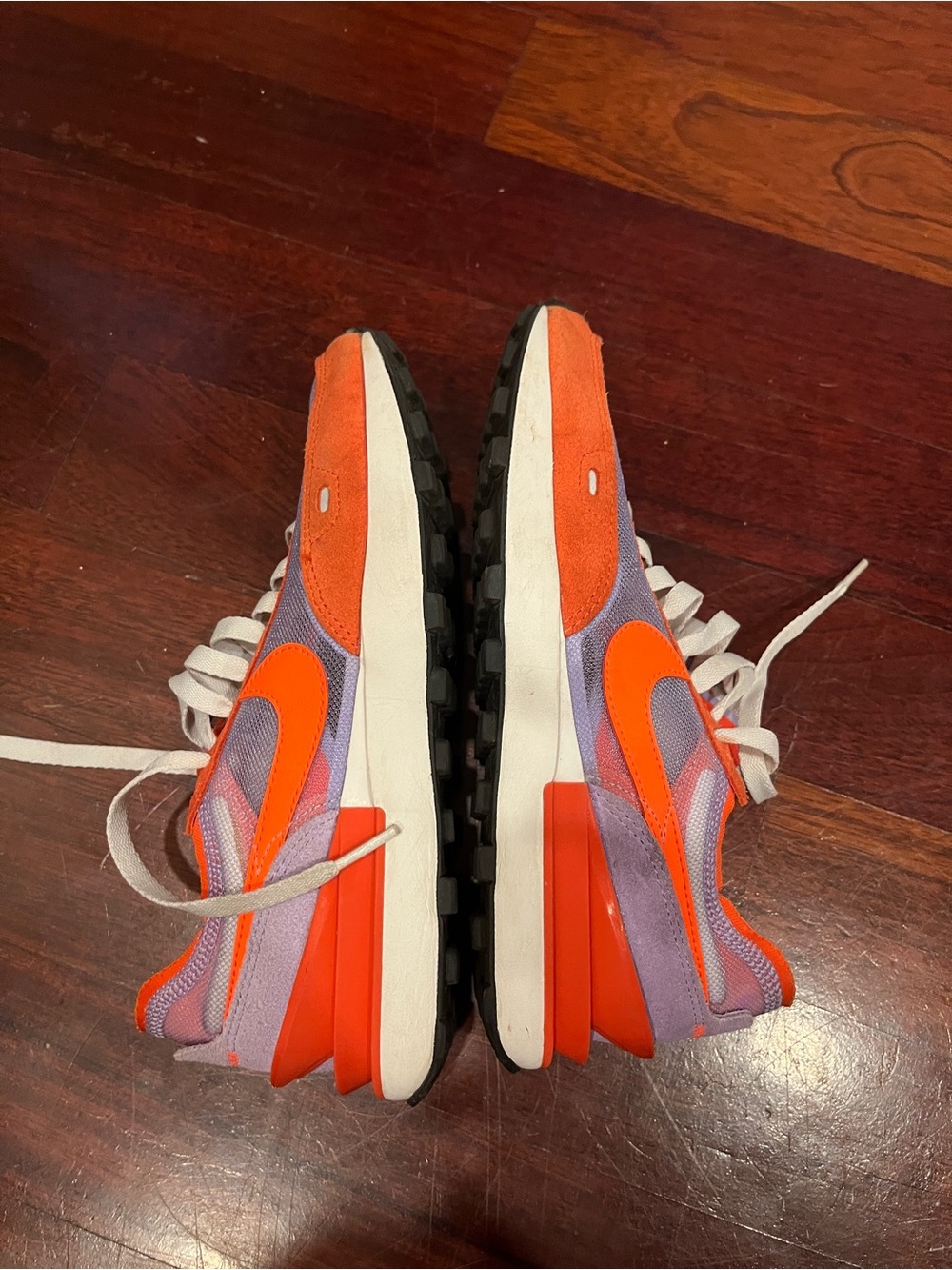 Nike Women's Orange & Lavender Waffle Mesh Trainers - Picture 5 of 6